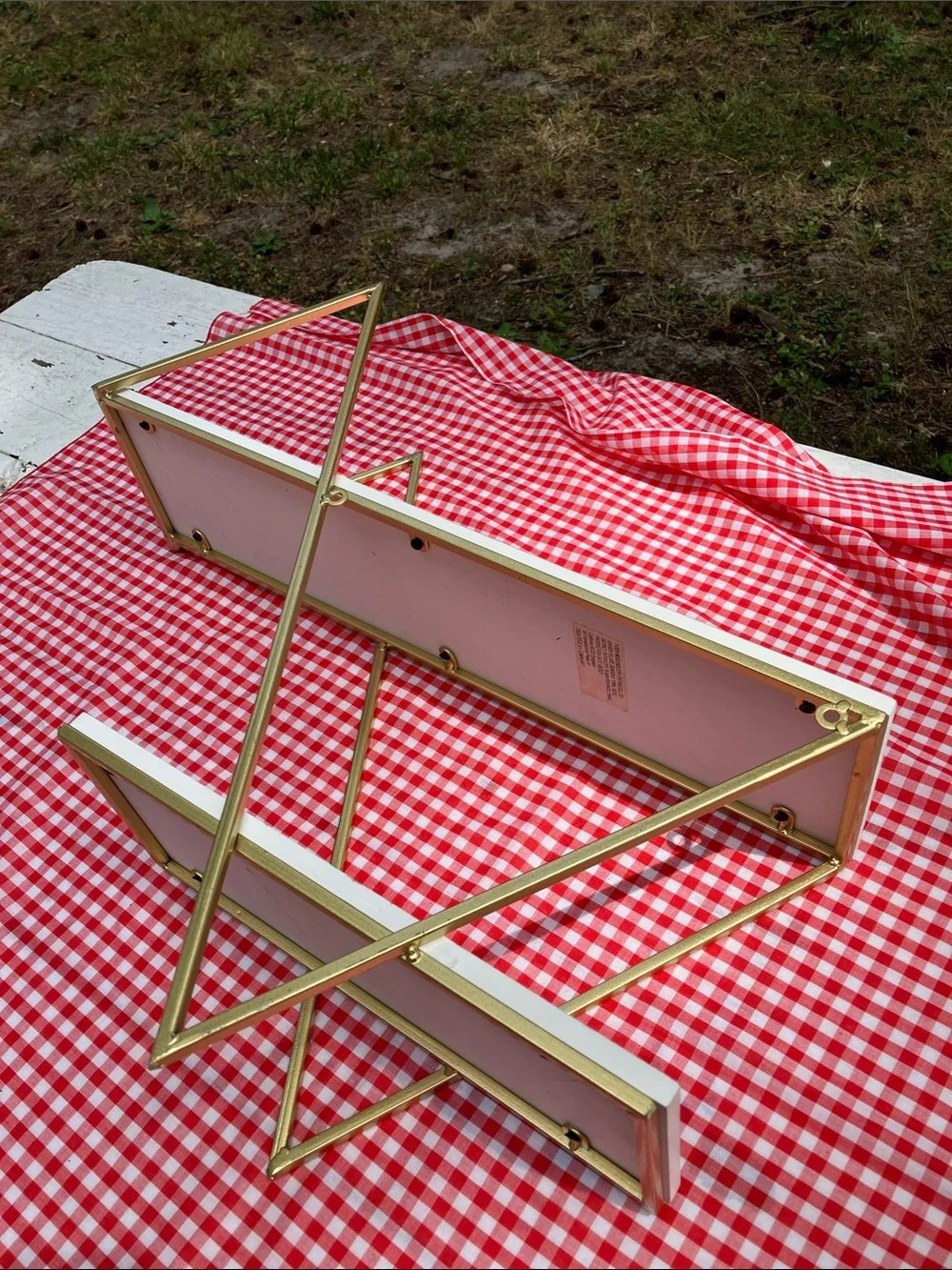 Geometric Design Wall 2 Shelf Unit Ready To Hang